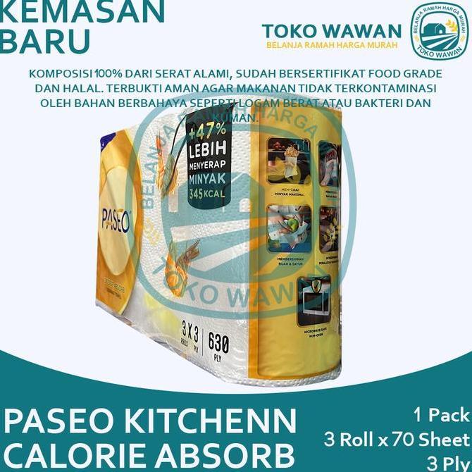 Grac- Tissue Paseo Elegant Kitchen Towel 3 Roll / 1 Dus / Karton Isi 6 Pack