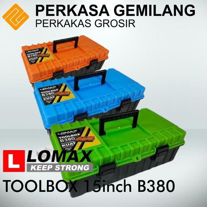 LOMAX B380 Toolbox Kotak Perkakas 15 Inch Plastik Tool Box mini B 380 Tools Box 15"