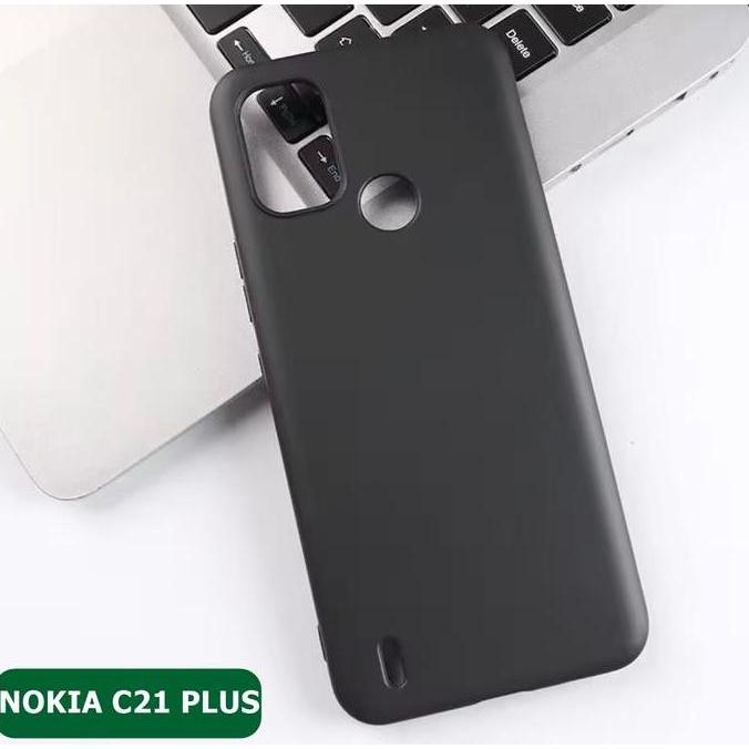 Case NOKIA C21 PLUS SOFT BLACK PREMIUM HITAM SILIKON CASING COVER HP