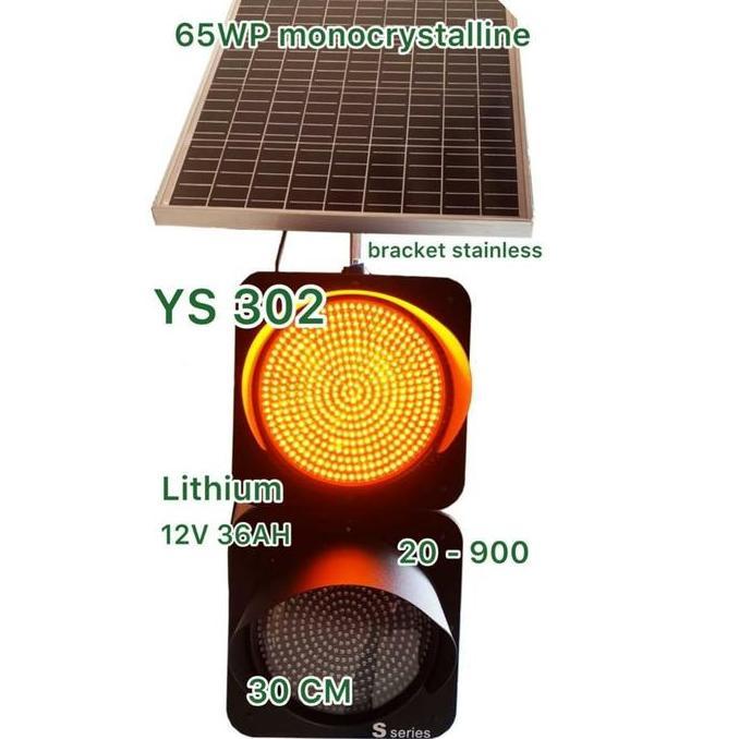 lampu warning light 2 aspek 30CM S SERIES YS302 lampu traffic lalu lintas lampu hati hati 2 mata dia