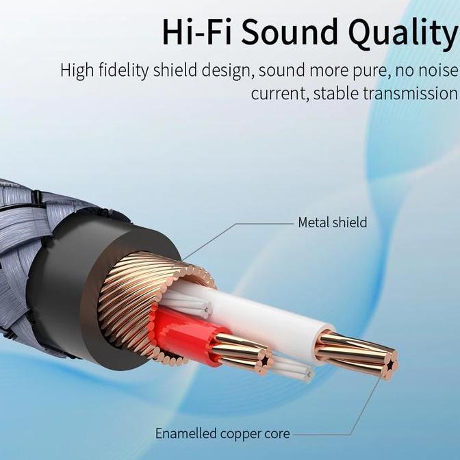 Greeeg- Kabel Rca Ke Jack Aux 3.5Mm - Kabel Audio Hifi 3.5Mm To Rca 2 Meter - Essager Av117
