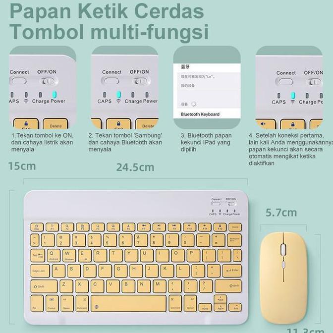 Tab- Wireless Bluetooth Keyboard Mouse Wireless Tablet Laptop Wireless Keyboard 10 Inch Bluetooth Mi