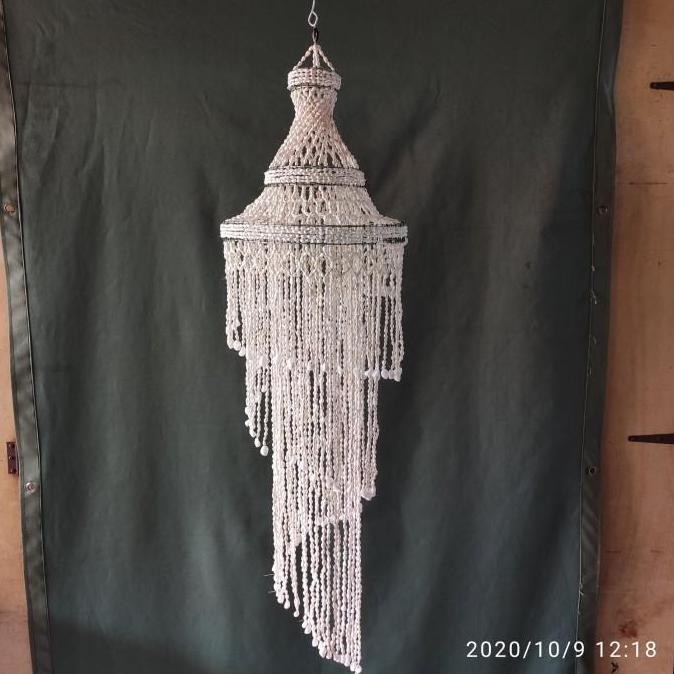 :::::::] hiasan lampu kerang/kap lampu kerang/hiasan gantung/lampu kerang KL07M
