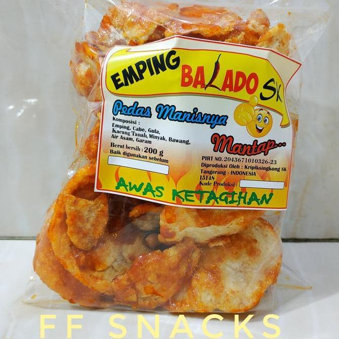 Ciki- Emping Pedas Manis Sk / Emping Balado / Keripik Singkong Pedas Manis