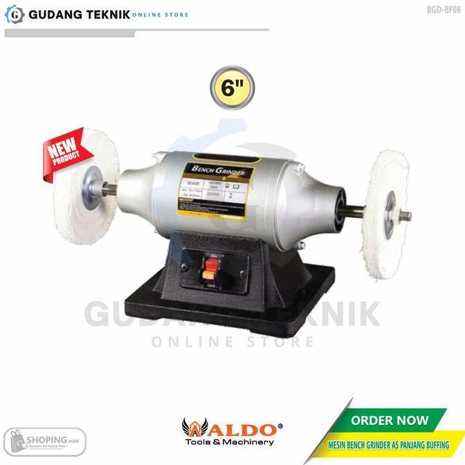 MAYABIGS Mesin Gerinda Duduk 6" ALDO BGD-BF06 /Bench Grinder As Panjang Buffing