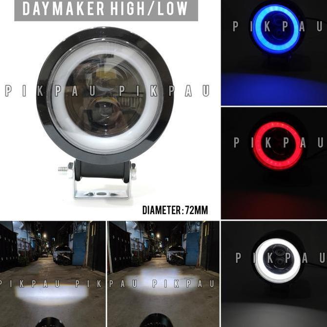 DV213 - Lampu Tembak Sorot LED CWL Lensa 4D High Low Mini Daymaker Jauh Dekat