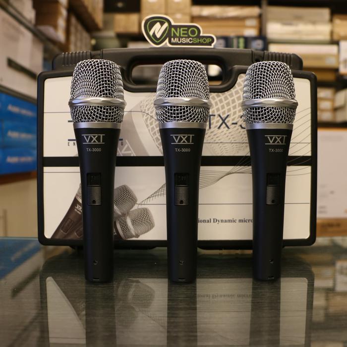 VXT TX-3000 DINAMYC MICHROPHONE PACK TX3000 (3PCS PACKAGE) ORIGINAL DAN TERPERCAYA