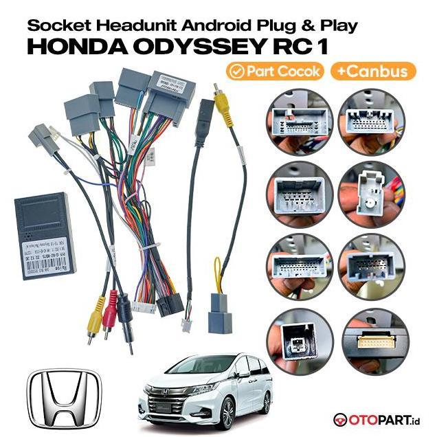 Soket Kabel PNP Head Unit Android Honda Odyssey RC1 2013-ON + Canbus terlaris