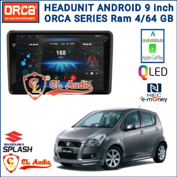 Head Unit Android ORCA Eco Automatic 9 Inch Suzuki Splash Ram 4/64GB NFC terlaris