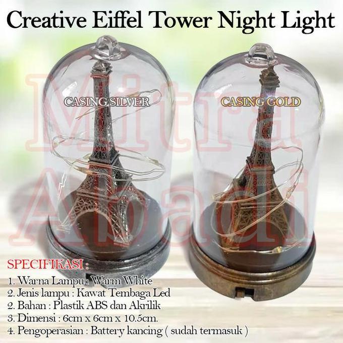 Dekorasi Lampu Malam Menara Eifell / Creative Eiffel Tower Night Light