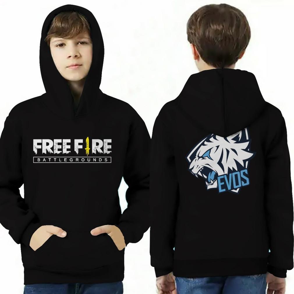 ORIGINAL HOODIE FREE FIRE EVOS ANAK / HOODIE ANAK / JAKET FF EVOS ANAK / JAKET FREE FIRE 6-13 TAHUN