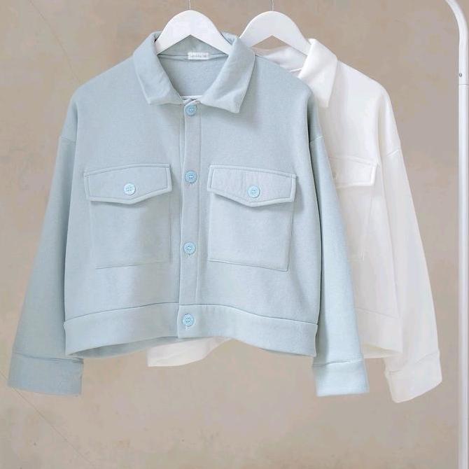 Camisa  - Jaket Wanita Olin Button Gaya Casual Korea Outer Lengan Panjang