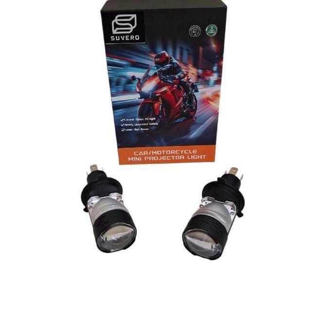 Lampu Led Mini Projector Projie H4 Mini Projie H4 Suvero 6500K Asli