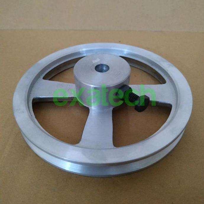 Pulley pully A1 - 6 inch as 8 mm poly pully alumunium
