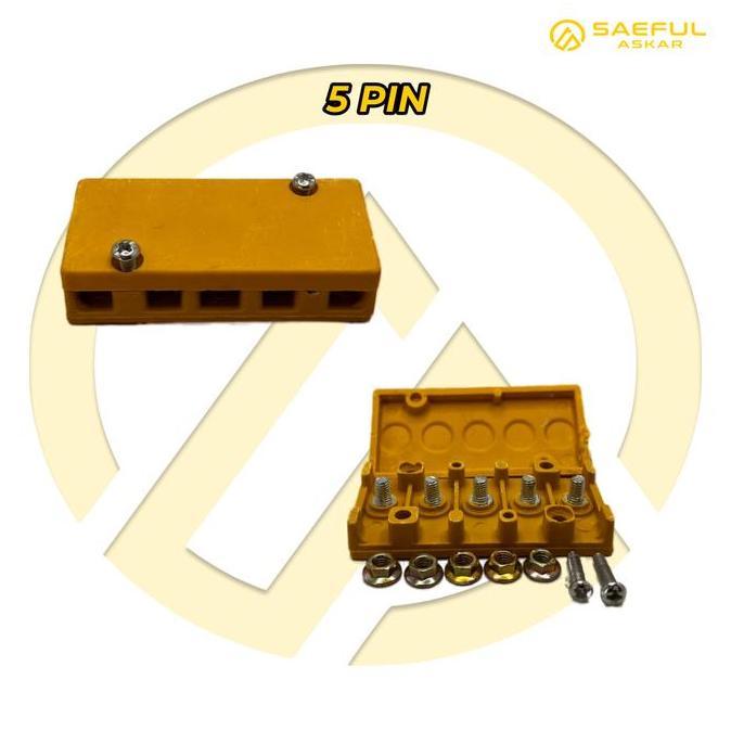 TERMINAL BLOCK 5 LUBANG-SPARE PART ONDERDIL SEPEDA LISTRIK BEKASI