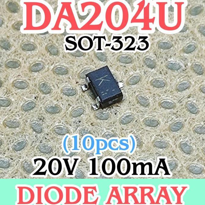 10PCS DIODA SMD DA204U 20V 100MA SOT-323 DIODE ARRAY MARK K