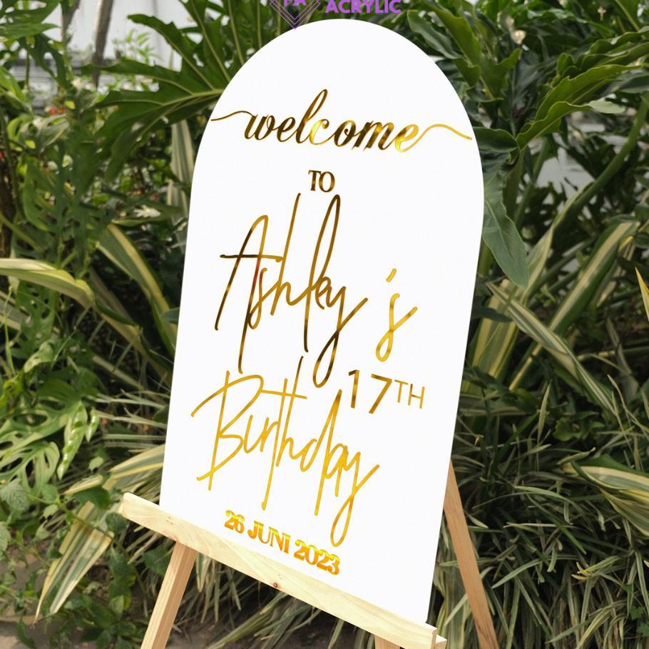 Acrylic Welcome Sign / Wedding Sign / Papan Ucapan / Hanya Papan Ucapannya Saja
