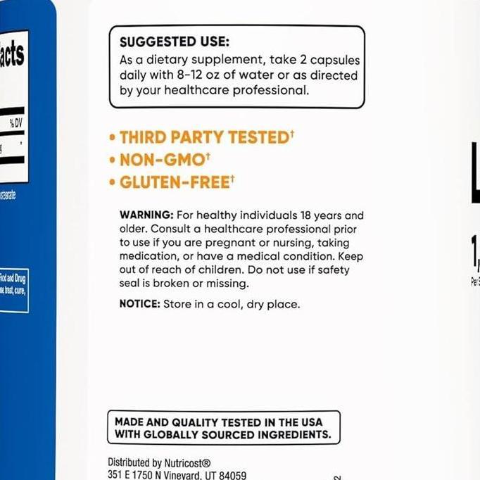 Nutricost L-Citrulline Citrulline 1500Mg 180 Capsules
