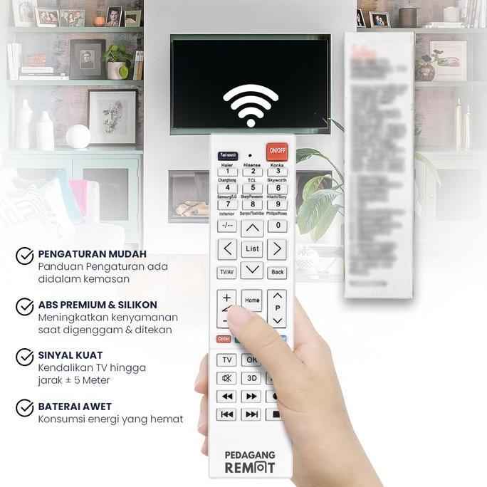 Remot Remote Tv Smart  Tv Lcd Led Universal (Hisense, Polytron, Mito, Changhong, Coocaa, Xiaomi Dll)