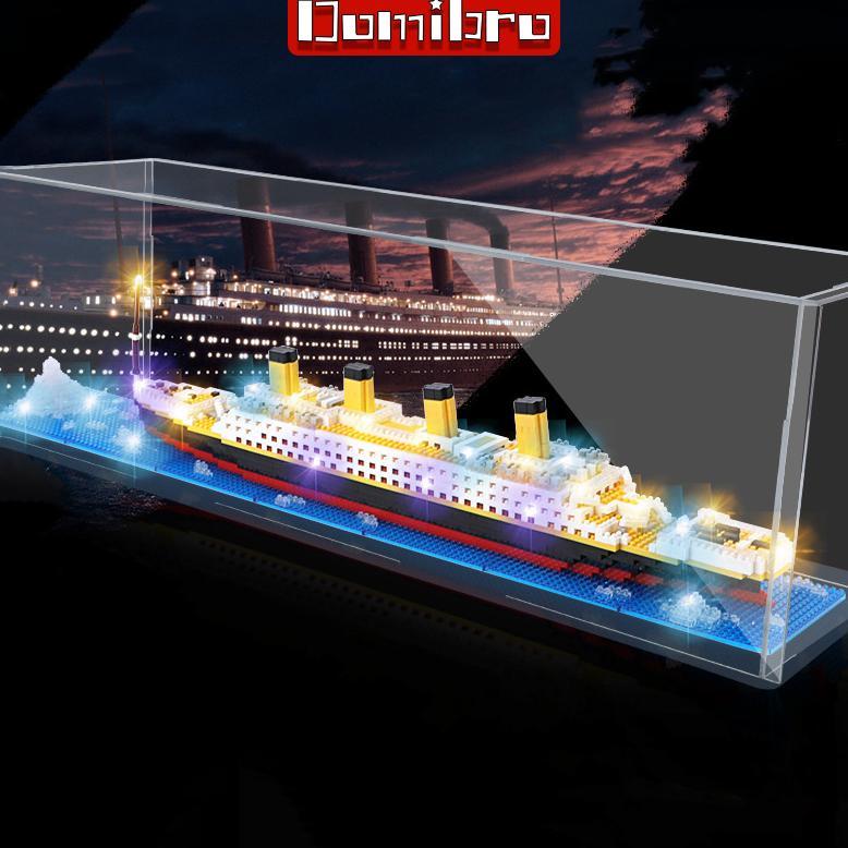 1878pcs Titanic Bricks Nano Block Kapal Besar Mainan Balok Nano Bricks Mainan Edukasi Anak Diskon