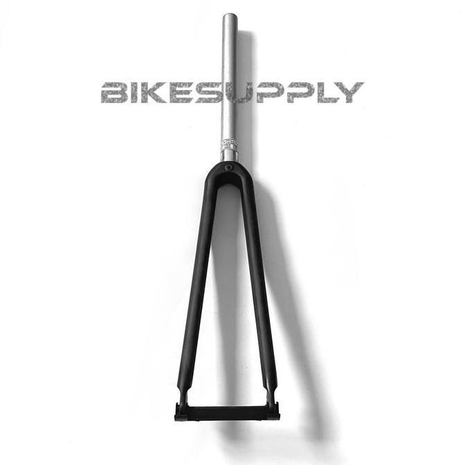 Promo Fork Carbon Alloy Sepeda Fixie / Balap 700C Warna Hitam Black Diameter 28.6 mm Oversize OS 1 1