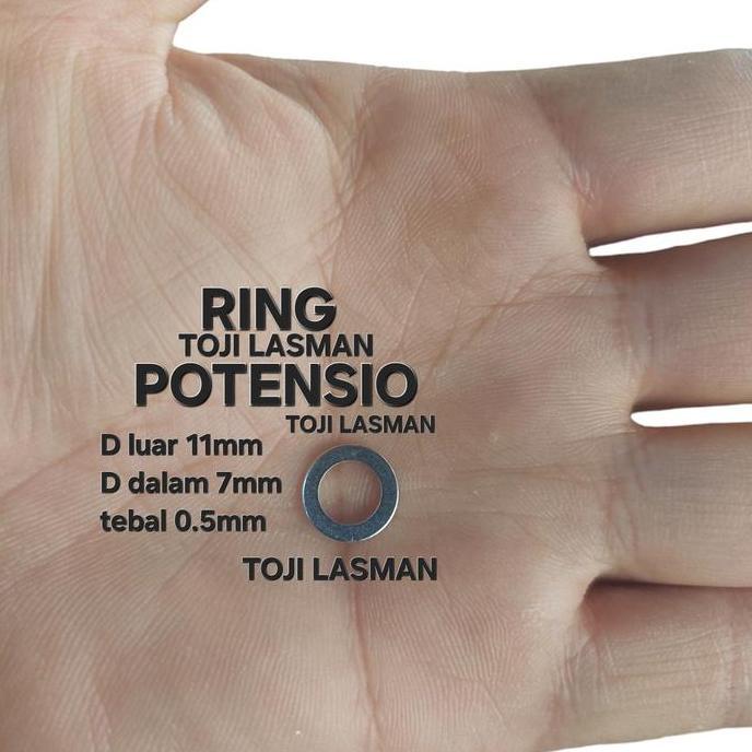LINEAR Ring Mur Potensio Plat Ring Baut Sekrup Potensiometer Besi Diameter Luar 11mm