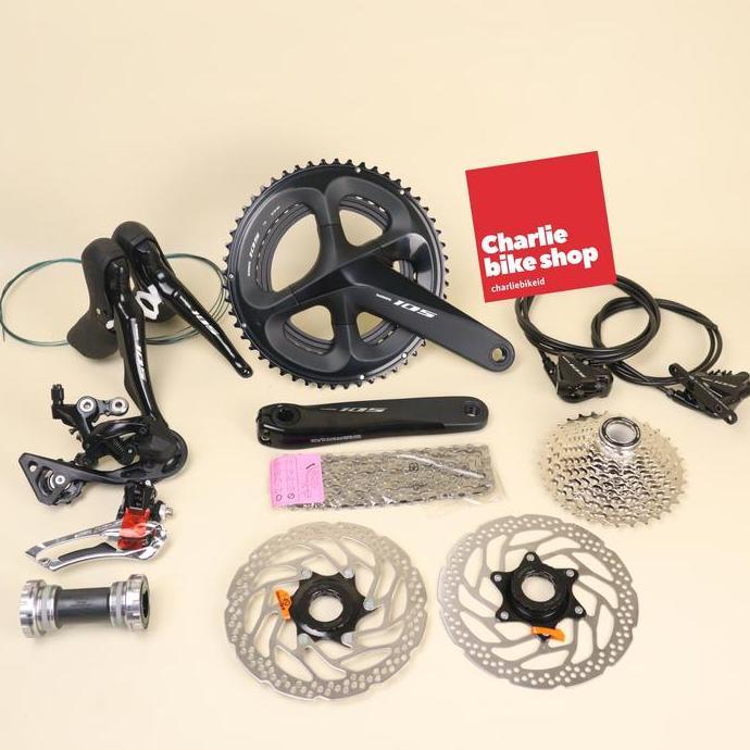 Promo Groupset Shimano 105 R7020 Hydraulic Disc Brake Diskon