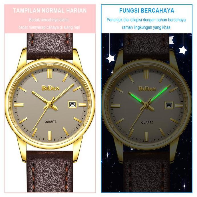 Clock- Biden Jam Tangan Nita Tali Kulit Anti Air Kuarsa Jam Nita Elegan Klasik Jam Tangan Cewek Yn20