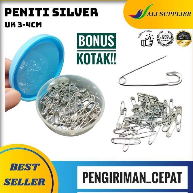 PENITI BAJU / PENITI JILBAB / JARUM BAJU / PENITI BONUS KOTAK / PENITI SILVER / PENITI PAKAIAN / PEN
