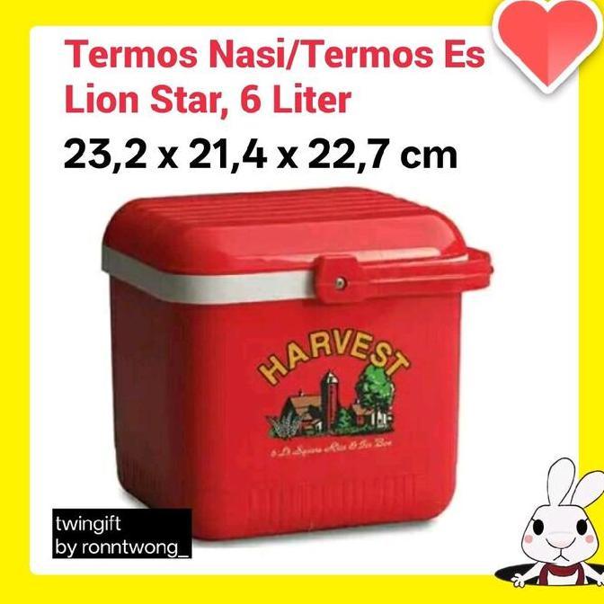 Termos Nasi/Termos ES, Lion Star, 6 liter, Kotak/Persegi