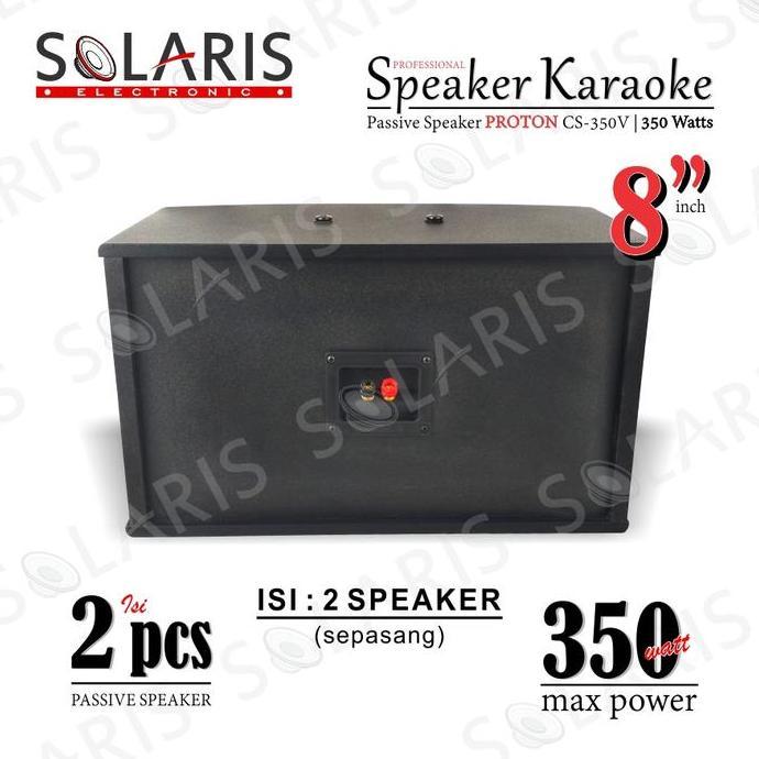 Promo SPEAKER KARAOKE 8 Inch 350 Watt PROTON CS-350 V 2 Pcs SPEAKER PASIF Speakers Diskon