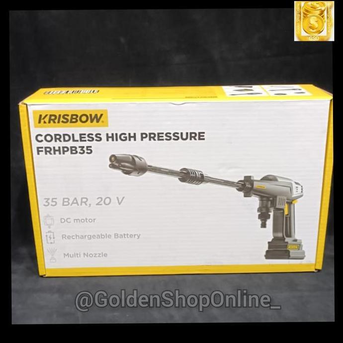Mesin Jet Steam Krisbow High Pressure Cleaner 35 Bar Cordless 20Volt