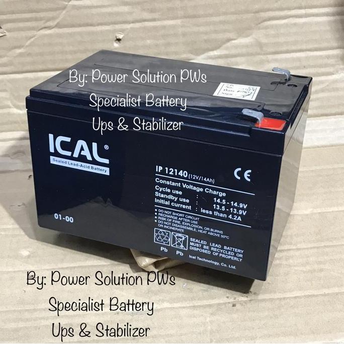 Aki baterai ups ica ical ip 12140 ip12140 12v 14Ah accu aki kering ica
