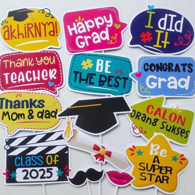 Prep- Ready Stock Only Props Graduation Wisuda Aksess Photo Booth