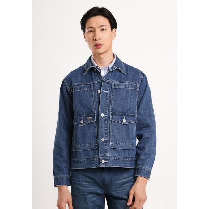 Raj- Used 1968 - Arkana Jaket Jeans Trucker Pria Boxy Fit Casual
