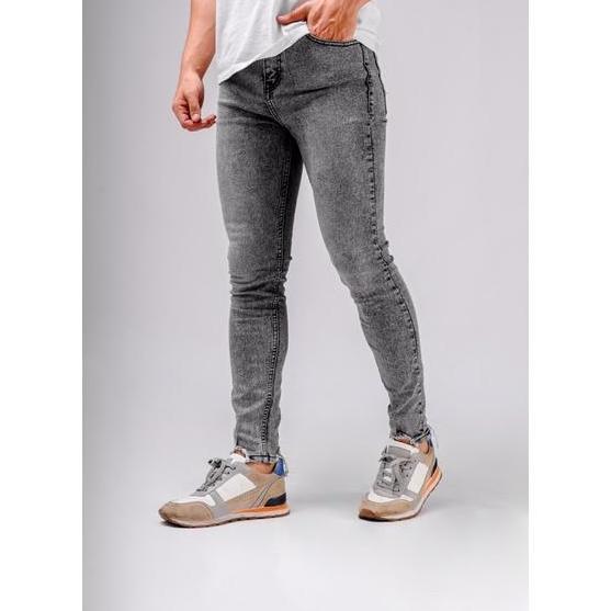 Raj- Lod.Denim - Old Graphite - Celana Panjang Jeans Denim Pria Slim Fit Skinny Casual