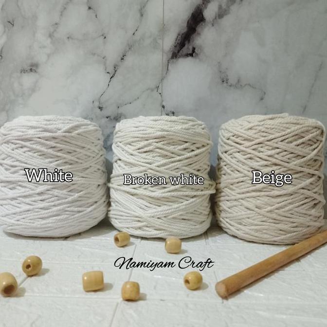 4mm/1Kg Part 1 Tali katun macrame/makrame benang macrame cotton rope