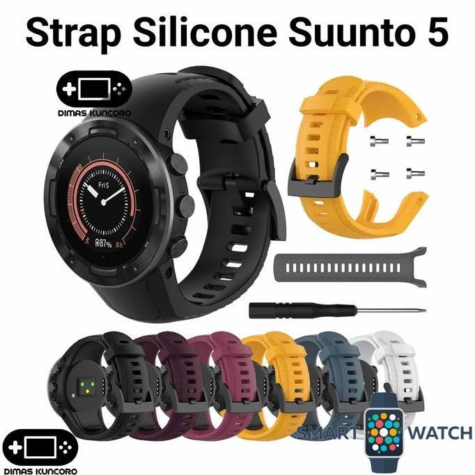 STRAP SUUNTO STRAP SILICONE SUUNTO 5 SILIKON TALI JAM RUBBER KARET SMARTWATCH SUUNTO 5 SIAP KIRIM