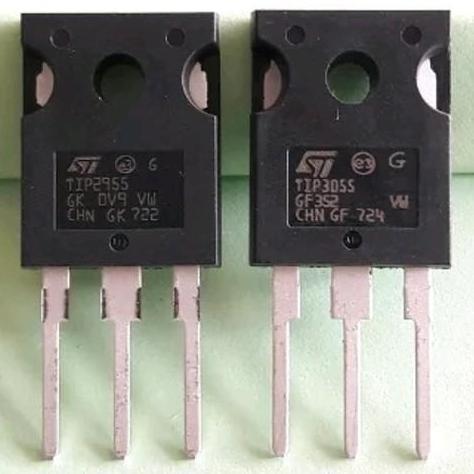 TR TIP2955 TIP3055 TIP 2955 3055 TRANSISTOR ASLI ST SEPASANG 1 SET 2955-3055