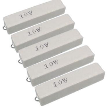 RESISTOR 10 WATT 10 OHM PUTIH KOTAK RESISTOR 10 OHM RESISTOR