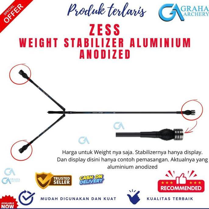 WEIGHT STABILIZER ZESS ALUMINIUM ANODIZED | WEIGHT STABILIZER BUSUR PANAHAN | PEMBERAT BUSUR PANAHAN