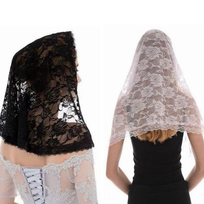 Kerudung Mantila Jilbab Kurung Kain Kepala Pengantin Kain Siraman Pengantin Anak Catholic Mass