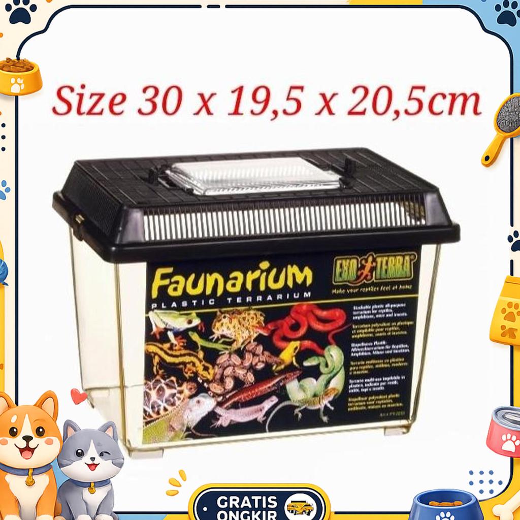 Exoterra Faunarium M / Kandang Kotak Box Reptil Gecko Ular Kodok