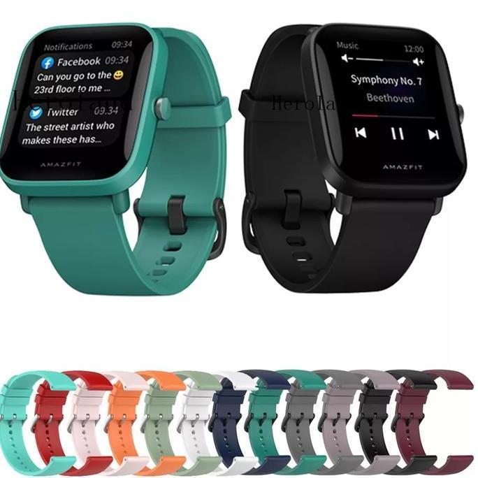 STRAP AMAZFIT STRAP TALI JAM AMAZFIT BIP 3 BIP U PRO SILIKON RUBBER READY STOCK