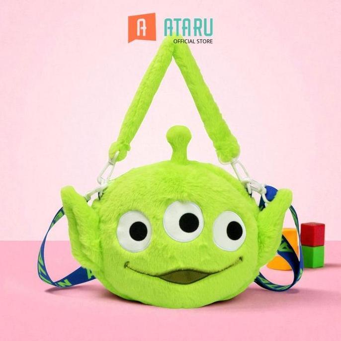Ataru Disney Toy Story Tas Selempang Alien - Hijau Sling Bag Crossbody Bag Tas Bahu Tas Slempang