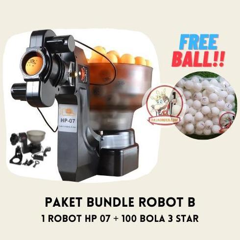 Chapo- New  Robot Pingpong / Machine Ball Huipang 07 + 100 Bola 3 Star