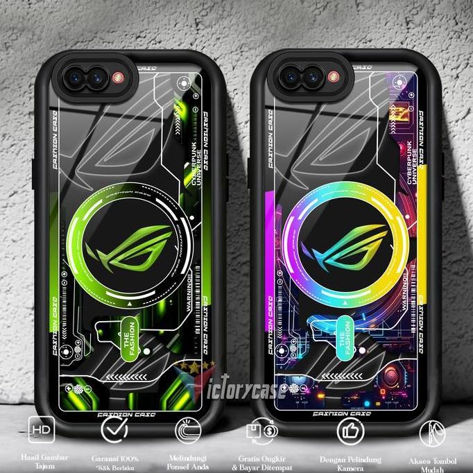 Case Premium Compatible For OPP A3S A12E C1 CPH1803 CPH1805 CPH1853 A1603 Motif ROG Cover Handphone 