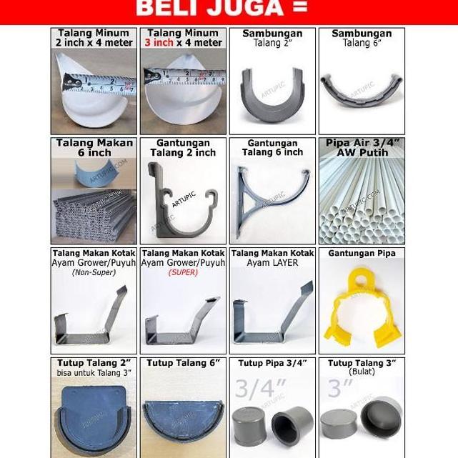 TALANG PAKAN MAKAN GULUNG 8 INCH TALANG AIR OVAL PVC 8" SETENGAH LINGK