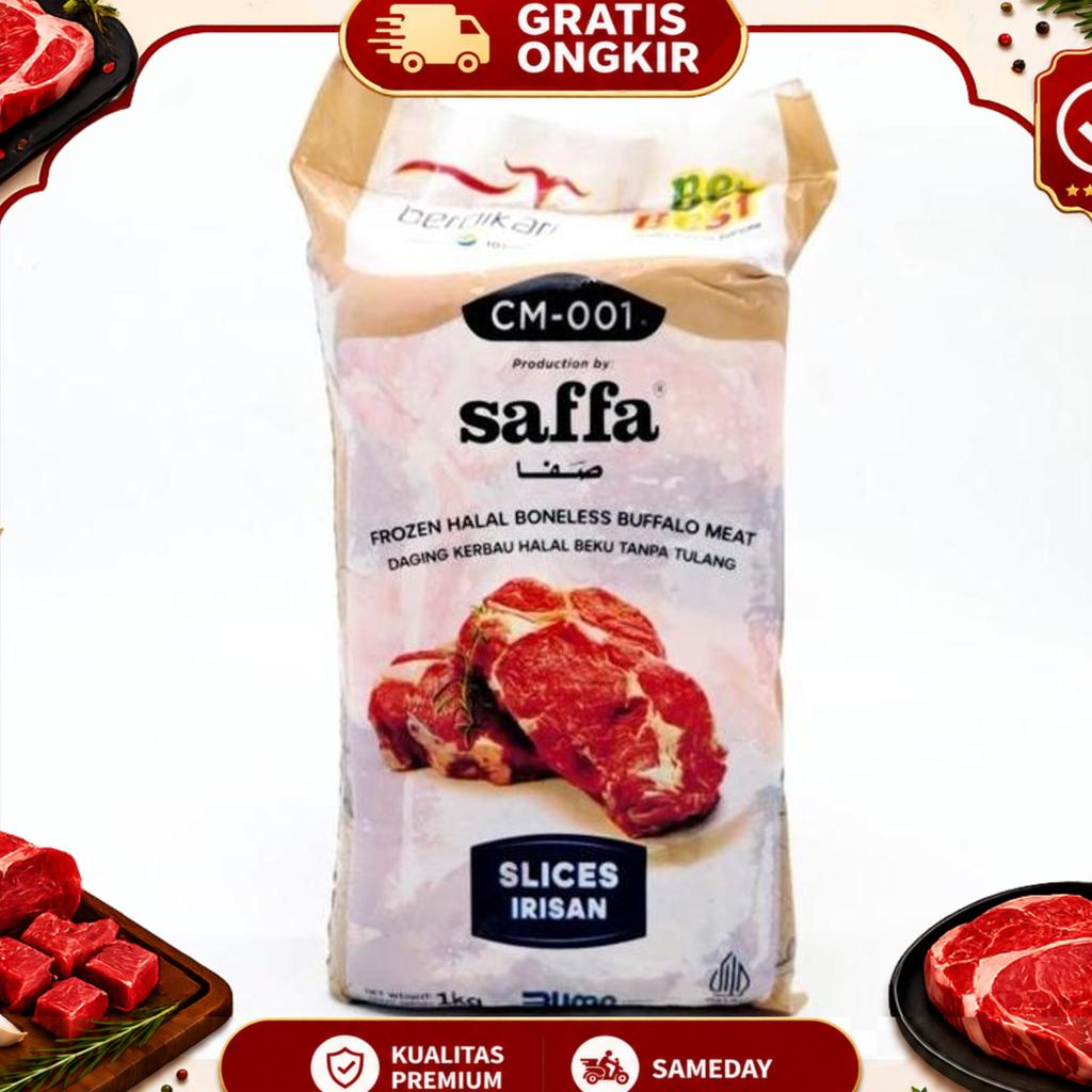 Daging Kerbau Frozen Cm-001 Allana Saffa Kemasan 1 Kg