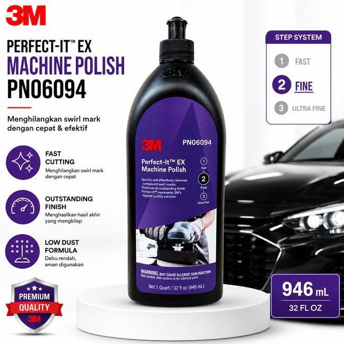 TERBARU - 3M 6094 Perfect it EX machine polish obat poles mobil step 2 penghilang swirlmark atau sar